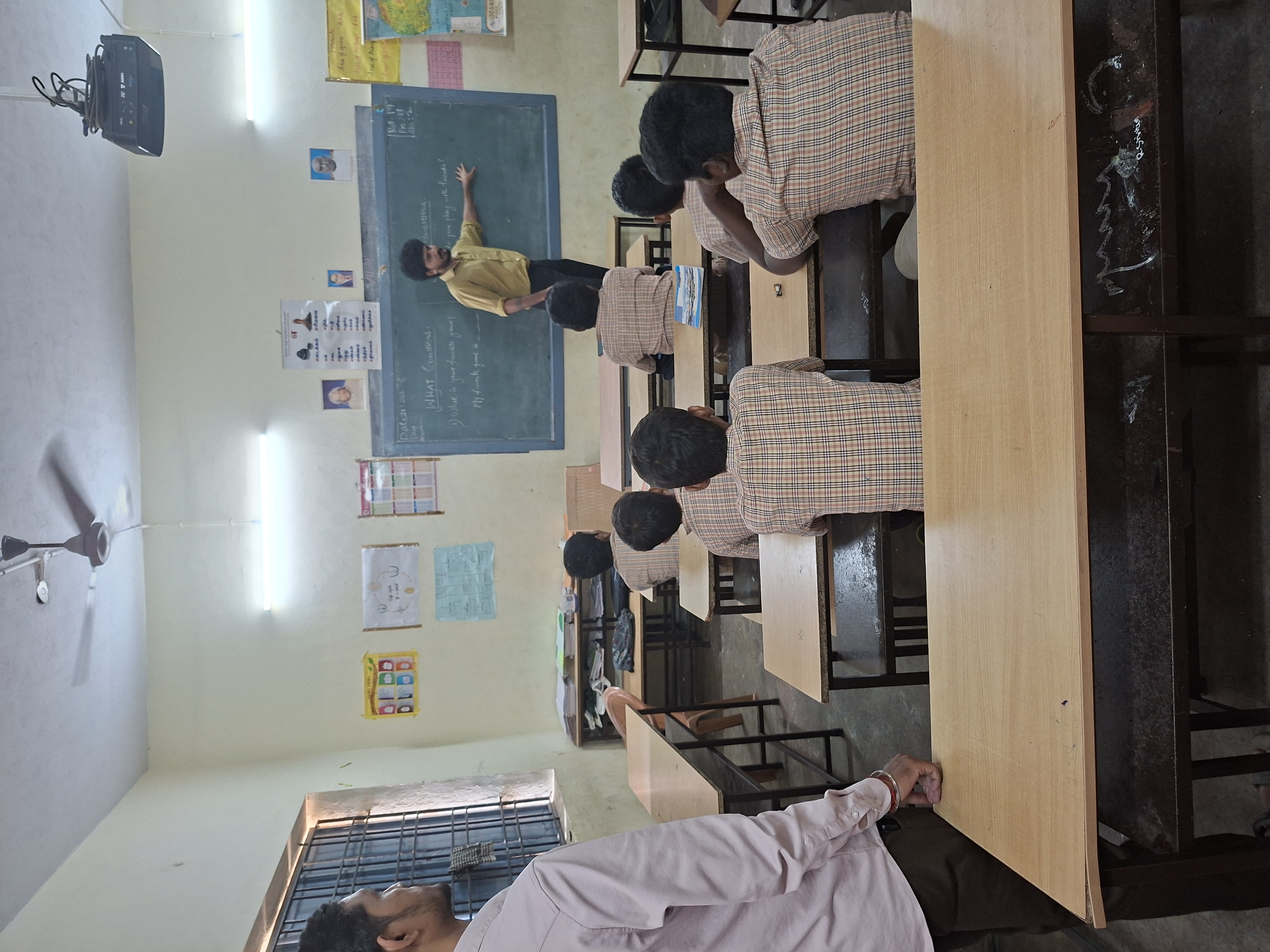 Practicing question-and-answer English sentences