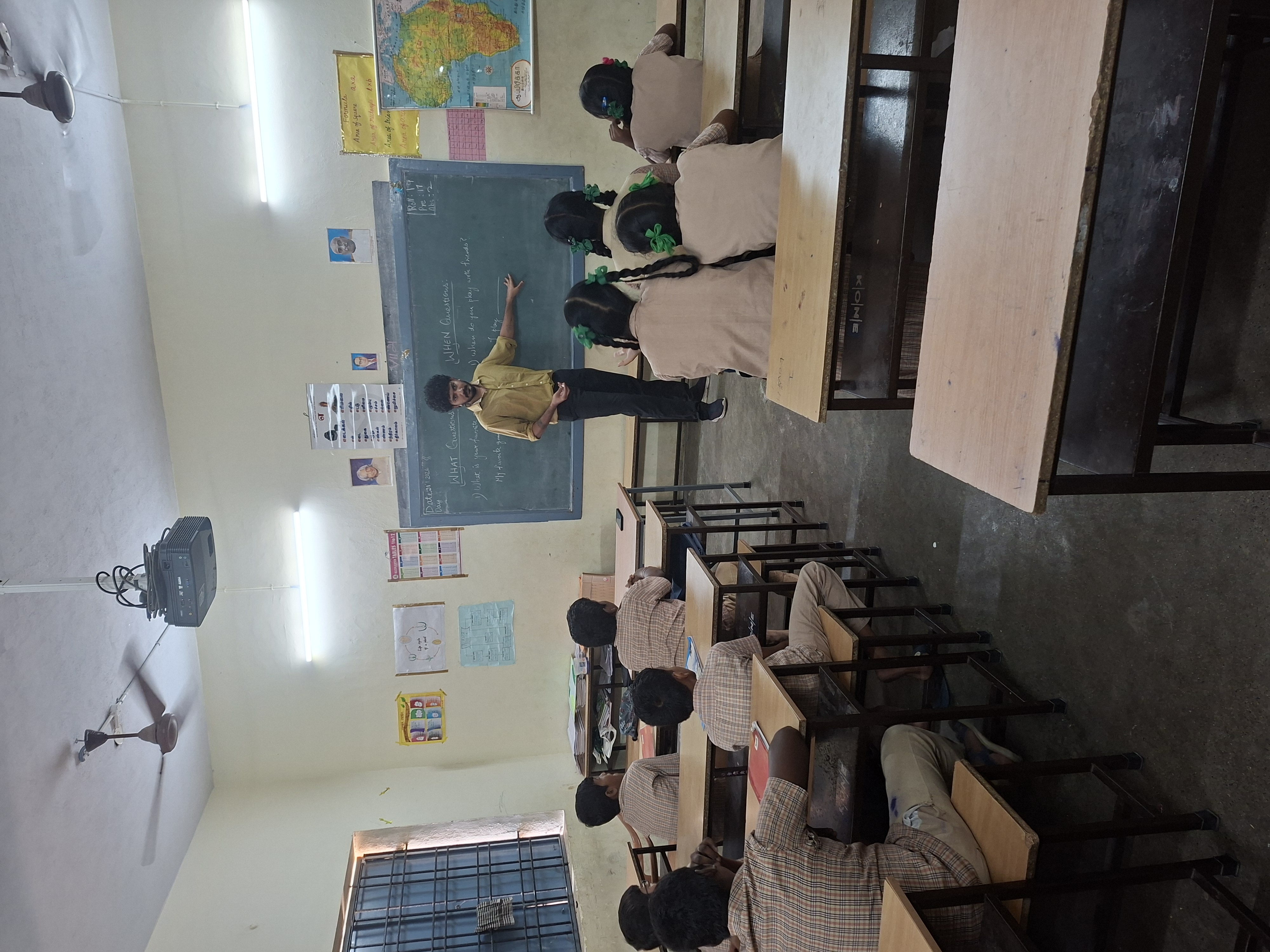 Practicing question-and-answer English sentences